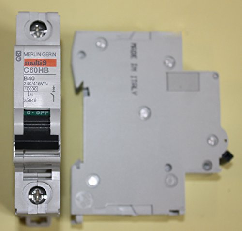 Schneider Electric MERLIN GERIN 40 AMP TYPE B 10kA MCB CIRCUIT BREAKER C60HB 25848
