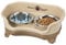 Neater Feeder Express Elevated Dog Bowls – Dog Bowls with Stand - Stainless Steel Food and Water Bowls – Raised Dog Bowl Set for Small Dogs, Cappuccino