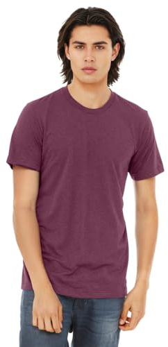 Canvas 3413C Mens Howard Tri-Blend T-Shirt - Maroon Triblend - L (US)