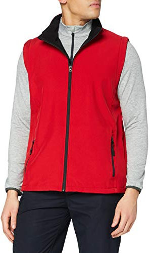 Result R232M Printable Softshell Bodywarmer - Red/Black, Medium