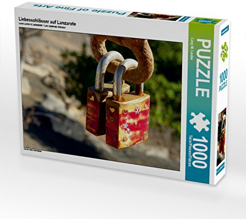 CALVENDO Puzzle Liebesschlösser auf Lanzarote | 1000 Teile Lege-Größe 64 x 48 cm Foto-Puzzle für glückliche Stunden