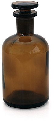 Apothekerflaschen 1 x 100 ml - Farbe: Braun - inkl. Glasstopfen *Enghalsflasche Apothekerglas Rundschulterflasche Apothekergläser Stopfenflaschen Laborflaschen Laborgläser Rundschulterflaschen *