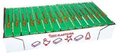 Jovi (7110) Caja de plastilina, 15 pastillas 150 Gr-verde claro, color