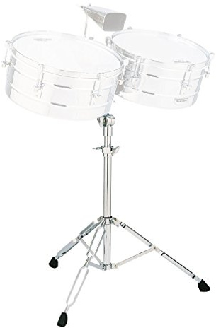 LP Latin Percussion M260 Timbaleständer Matador, doppelstrebig, höhenverstellbar, verchromter Stahl, inkl. Kuhglockenhalterung