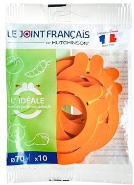 10 Joints de bocaux 70mm│Le Joint Français par Hutchinson│Gamme « L’idéale » à ouverture facile