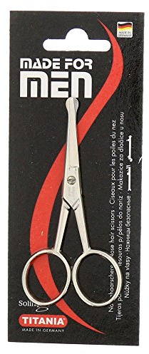 TITANIA Nasenhaarschere, Men, Gebogen, Solingen Qualität, Circa 9.5 cm, 1er Pack (1 x 22 g)