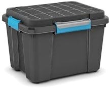 Kis 8433000 1521 01 Aufbewahrungsbox Scuba Box, 43 L, Plastik, schwarz/blau, 59,5 x 39 x 34 cm