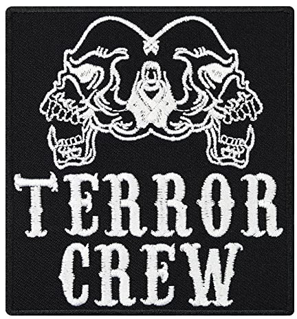 Hells Terror Crew Biker Skull Angels Head MC Biker kutte Patch Aufnäher