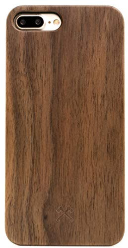 Woodcessories - EcoCase Classic - Premium Design Case, Cover, Hülle für das iPhone aus FSC zert. Holz (iPhone 7 Plus/ 8 Plus, Walnuss/ schwarz)