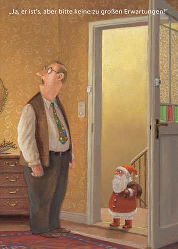 Inkognito Postkarte A6 • 16048 ''Keine zu großen Erwartungen Künstler: Gerhard Glück • Weihnachten