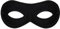 Black Superhero Mask - Pack of 6 - Black Eye Mask on Elastic String - Hero and Villain Fancy Dress Costume Accessory