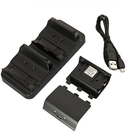 Base de Carga Dual para Xbox One + 2 baterias Recargables