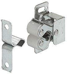 Roller Catch Cupboard Cabinet Door Caravan Latch Twin Double Catches Silver x1