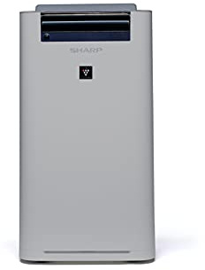 SHARP UA-HG50E-L Luftreiniger (mit Befeuchtungsfunktion, Verbesserung der Luftqualität, Ideal für Allergiker, drei Stufen Filtersystem, HEPA-Filter, Räume bis zu 38 m²) hellgrau