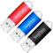 SunData Clé USB 16 Go Lot de 3 USB 2.0 Flash Drive Mémoire Stick Stockage Données Pendrive avec Lumière LED (3 Couleurs: Noir Bleu Rouge)