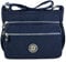 MINGZE Nylon Handtasche, Umhängetasche Damen Sportliche Schultertasche Wasserdicht (Blau)