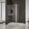 AICA paroi de douche pivotante 60x200cm+40x200cm paroi latérale à l'italienne avec un retour