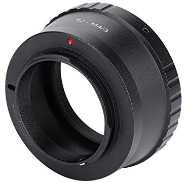Bewinner Objektivadapter, Objektivadapterring für die spiegellose Kamera T2-M4/3, Teleskophalterung, aus hochwertigem Metall, langlebig