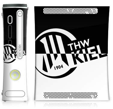 DeinDesign Skin kompatibel mit Microsoft Xbox 360 Folie Sticker Handball THW Kiel Fanartikel