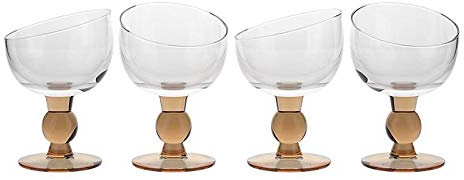 CRISTALICA Eiscremeglas Eisbecher 4er-Set rosa Vienna Gelato 220ml