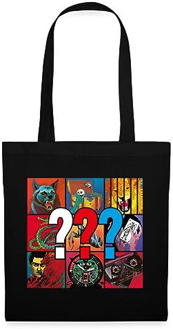 Spreadshirt Die Drei Fragezeichen Covermotive Einkaufstasche, One size, Schwarz