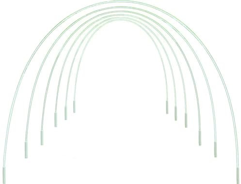 Greenhouse Hoops for Raised Beds, Garden Tunnel & Frost Protection - Durable Fiberglass Garden Hoops for Shade Cloth, Insect Netting & Urban Gardening 9.18ft+1.96ft (5sets)