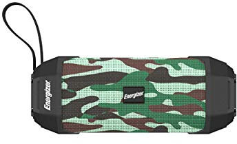 Energizer BTS-104 Haut-Parleur Bluetooth Portable avec Banque d'alimentation, Microphone pour appels Mains Libres, Mode FM, Compatible avec Smartphones/tablettes et appareils MP3, Militaire