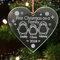 howson london Personalised Xmas Tree Decoration Engraved Gift Bauble Heart Round Tree Star Shape For Couples Or Families (Penguins)