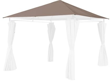 Alice's Garden - Toile de Toit Taupe pour tonnelle 3x3m Elusa - Toile de Rechange pergola. Toile de Remplacement