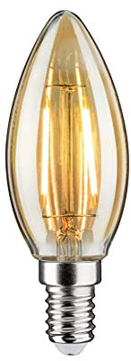 Paulmann 330028740 LED Lampe Kerze Filament E14 DC 24V 140lm 2W 1900K Gold dimmbar