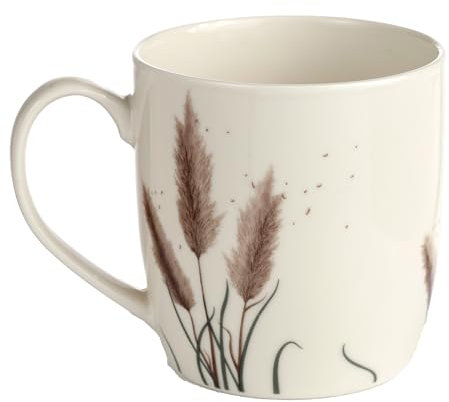 PUCKATOR Mug en Porcelaine-Fleurs Pampas Tasses de Desayuno Multicolore Unique