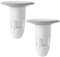 Lot de 2 bouchons de vidange pour sol de douche avec valve anti-refoulement - Blancs
