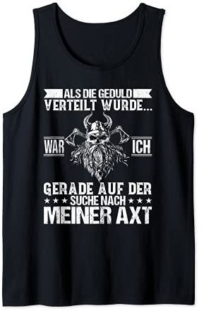 Axt Holz Hacken Totenkopf Wikinger Tank Top
