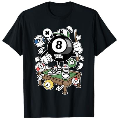 Billard Pool Comic Figur Kinder T-Shirt
