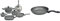 Tognana Mythos Batteria 9 Pezzi, Alluminio, Nero, 24 Cm & Wi758P1Amnf Padella Mythos, Alluminio, Grigio, 32 Cm