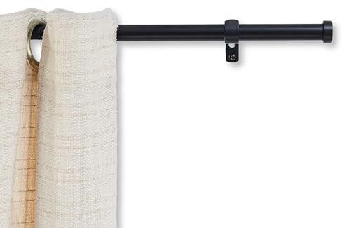 ACAZA Ausziehbare Gardinenstange - Verstellbare Vorhangstange - Stange von 90-170 cm - Schwarz