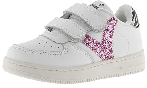 Victoria Basket Basse Tiempo Effet Cuir & Pièces en Contraste & Scratch 1124106 pour Filles Rosa 33