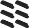 EMSea Lot de 6 housses de micro scellées à bobine unique en plastique pour la plupart des guitares électriques, sans trous, noir