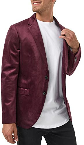 JEFF Herren George Sakko mit Stretch | Anzugjacke Herrenjackett Herrenblazer Army, 54