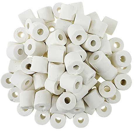 MUYYIKA Filtro per Acquario, Anelli in Ceramica, con Sfere Biologiche, Filtro Poroso,Mezzi Accessori per Materiale di Filtraggio a Carbone Attivo, per Acquario, Laghetto, Fontana a Cascata