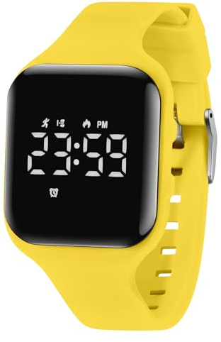 aswan watch Montre Digitale Enfant avec Chronomètre, Eclairage, Alarme, Date,Podomètres Marche Non Connecté-Montres Sport pour Fille Garcon avec Bracelet en Silicone