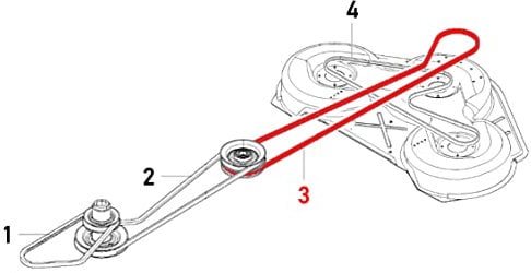 Federal 40 Keilriemen 594978001 (Zwischenwelle - Mähwerk) für Husqvarna Rider R 15, 316, 318, 320, 322 und andere