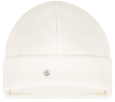 Petit Bateau A08AJ, Cappello neonato Unisex - Bimbi 0-24, Bianco Marshmallow, 3 mesi