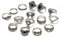 15 Teile/ Satz Antik Silber Farbe Ring Set Antike Ästhetische Gothic Schwarz Lotus Für Männer Frauen Ring Schmuck