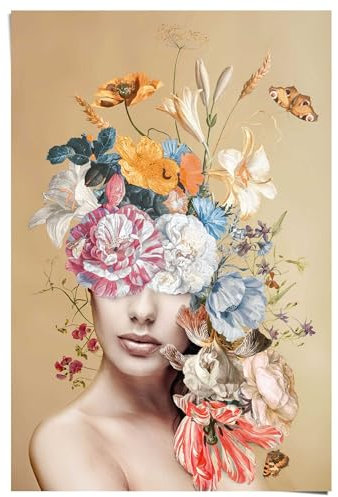 REINDERS Poster, Blumig, Schlafzimmer, Poster, Wanddeko, Room Decor, 150 gr. glänzend Bilderdruckpapier, Mehrfarbig, 91,5 x 61