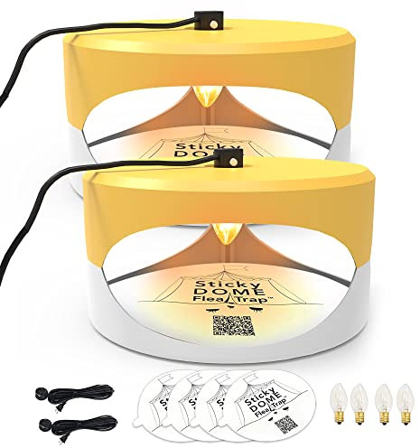 ASPECTEK - Trampa para pulgas (2 Flea Trap amarillo y blanco)