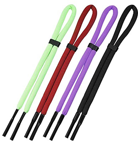 DINGFENG Brillenband Schwimmfähig für Herren Damen,4 Stück Sonnenbrillen Bänder, 66cm Verstellbar Brillenband Wassersport Brillenhalter Lanyard für Wassersport Bootfahren Kajakfahren Surfen