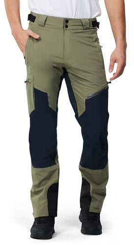 ATLASLAVA Hose Herren Wanderhose Wasserdicht Trekkinghose Atmungsaktiv Outdoorhose Männer zum Outdoor-Aktivitäten und Außenarbeiten Green M