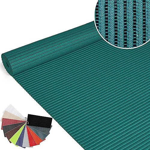 ANRO Badematte Weichschaummatte Bad- und Duschvorleger Antirutsch Badläufer Uni Türkis 300x65cm