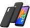 MIBZOR 4 in 1 Funda Compatible con TCL 403 (6.6) con 3 Piezas Vidrio Templado Protector de Pantalla Película Protectora, Negro Carcasa Silicona TPU Suave Caso Case